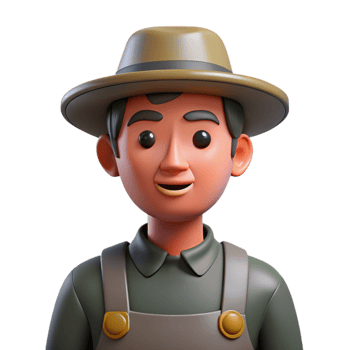 wonderful minimalist Farmer with Hat Silhouette Cutout professional png