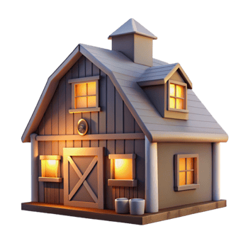extraordinary traditional Farmhouse at Dusk Transparent Element professional png
