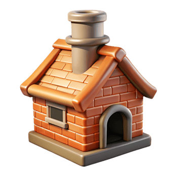 dramatic traditional Farmhouse Chimney Cutout Brick Detail high resolution png