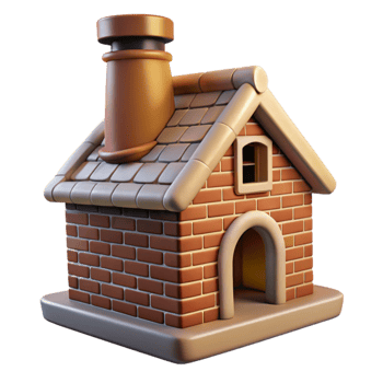 extraordinary vintage Farmhouse Chimney Cutout Brick Detail premium png
