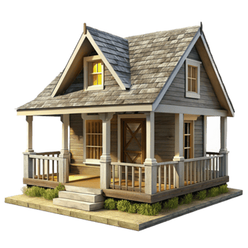 dramatic rustic Farmhouse Porch Cutout premium png