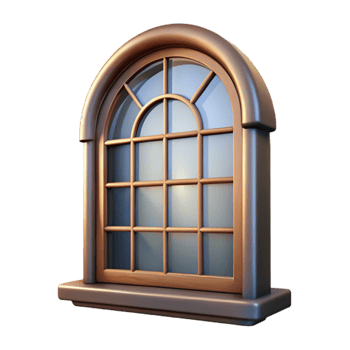 Farmhouse Window Frame Transparent with Glass png