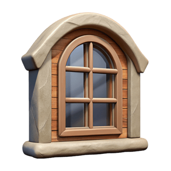 vibrant minimalist Farmhouse Window Cutout png