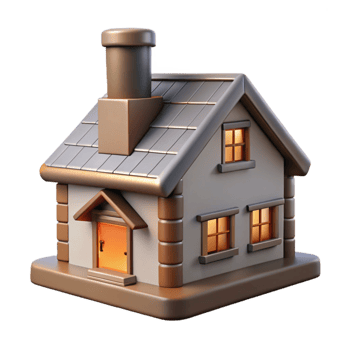 vibrant classic Farmhouse with Chimney Transparent professional png