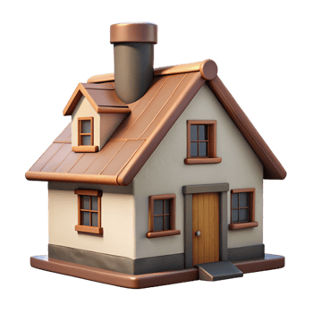 serene contemporary Farmhouse with Chimney Transparent original png