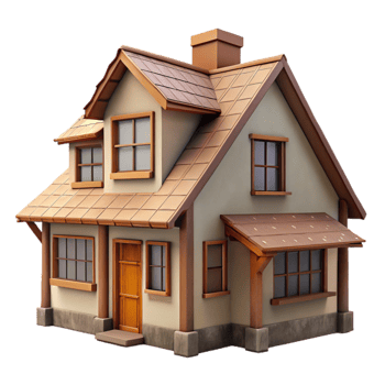 dramatic vintage Farmhouse with Windows Open Element original png