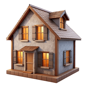 dramatic modern Farmhouse with Windows Open Element original png