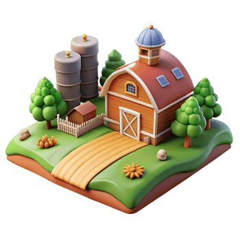 beautiful rustic Farm Landscape Panorama Transparent exclusive png