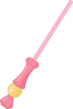 Elegant Pink Magic Wand vector