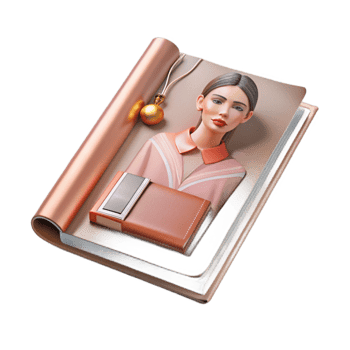 extraordinary vintage Fashion Magazine Cover Mockup Transparent Element high resolution png