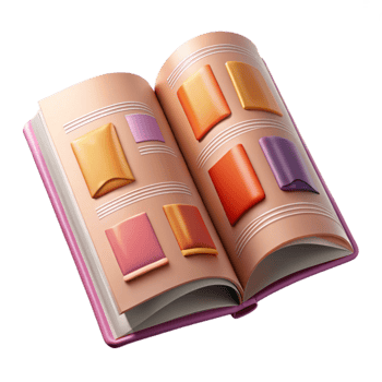 magnificent artistic Fashion Magazine Open Page Isolated authentic png