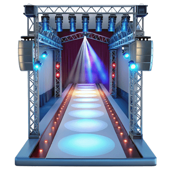 magnificent creative Fashion Show Runway with Bright Lights Cutout genuine png