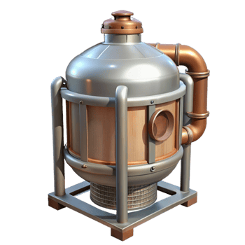 elegant contemporary Fermentation Tank with Airlock Transparent Background exclusive png