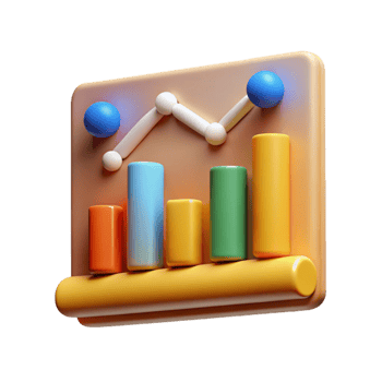 serene vintage Financial Data Chart with Shadow Cutout professional png