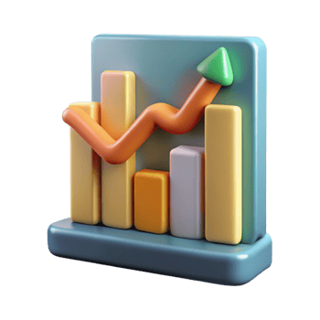 stunning abstract Financial Report Graph with Upward Trend Transparent Background authentic png