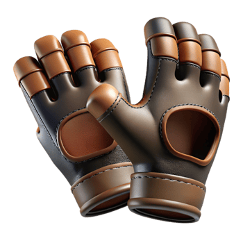 wonderful contemporary Fingerless Gloves Leather Black Cutout Transparent Background high resolution png