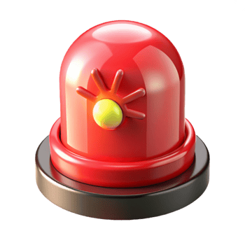 impressive minimalist Fire Alarm Red with Flashing Light Transparent high quality png