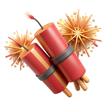 elegant minimalist Firecrackers Exploding Diwali Festival Transparent Background genuine png