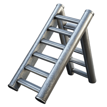 vibrant creative Fire Escape Ladder Metal Silver Cutout exclusive png
