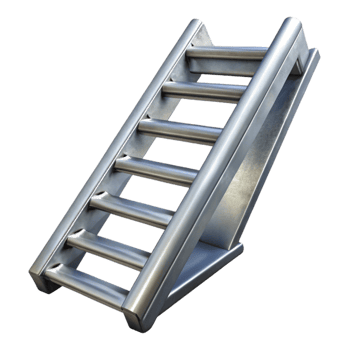 elegant artistic Fire Escape Ladder Metal Silver Cutout high resolution png