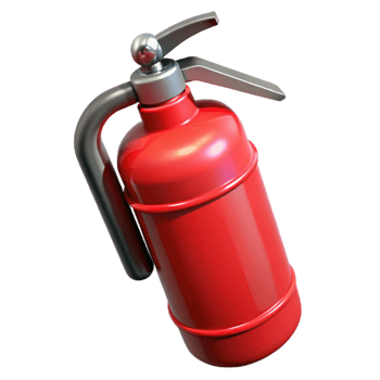 magnificent minimalist Fire Extinguisher Cylinder Red Labeled Transparent Background exclusive png
