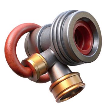 stunning contemporary Fire Hose Nozzle Metal Front View Cutout professional png