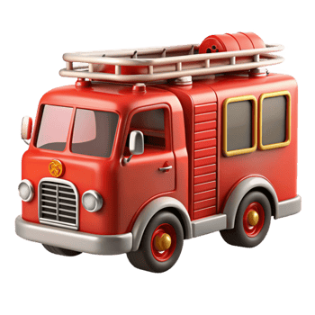 impressive abstract Fire Truck Red with Ladder Cutout exclusive png