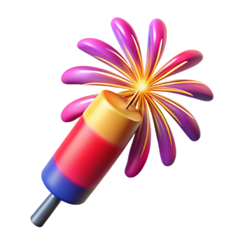 impressive traditional Fireworks Display with Bright Colors Isolated Element exclusive png