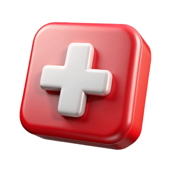 stunning modern First Aid Symbol Red and White Cutout professional png
