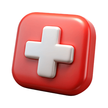 elegant traditional First Aid Symbol Red and White Cutout original png