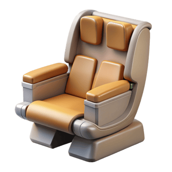 impressive contemporary First Class Airplane Seat Isolated high quality png
