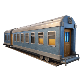 stunning classic First Class Train Compartment Side View Cutout premium png