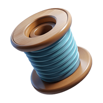 impressive artistic Fishing Line Spool Transparent Background genuine png