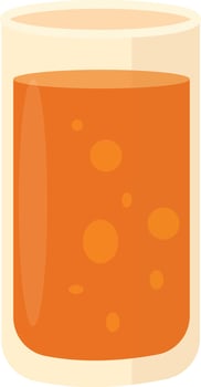 Refreshing Fall Orange Drink vector