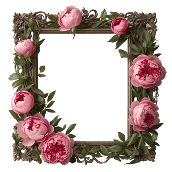 Beautiful Floral Frame for Wedding Romantic Designs png