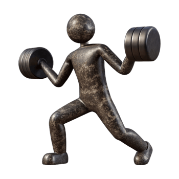 serene creative Fitness Workout Silhouette Black Background Cutout original png