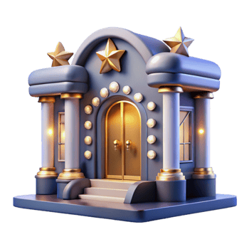 Five Star Hotel Entrance at Night Transparent png