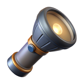 wonderful rustic Flashlight Beam Illuminating a Dark Area Transparent Background authentic png