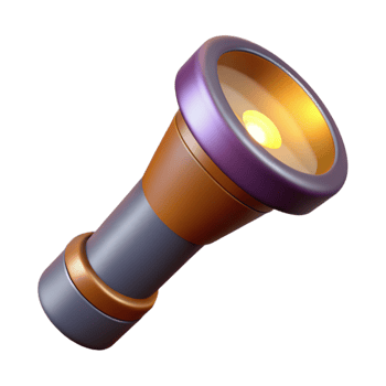 extraordinary vintage Flashlight Beam Illuminating a Dark Area Transparent Background professional png