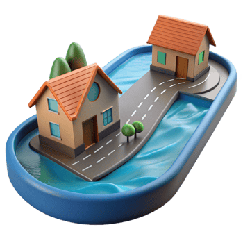 extraordinary classic Floodwaters Rushing Down Street Side View Cutout genuine png