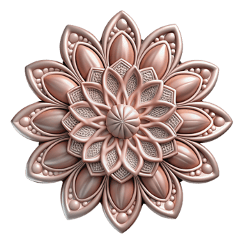 serene rustic Floral Lace Motif Closeup Isolated Element high resolution png