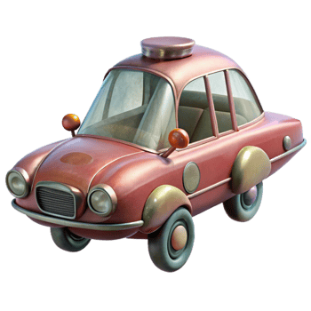 elegant traditional Flying Car Side View Concept Art Transparent Element png