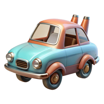 stunning vintage Flying Car Side View Concept Art Transparent Element genuine png