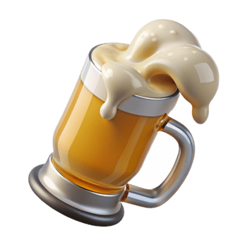 stunning classic Foaming Beer Pouring Into Glass Isolated premium png
