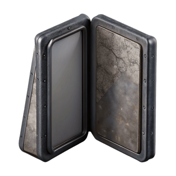 serene minimalist Foldable Phone Closed Black Cutout genuine png