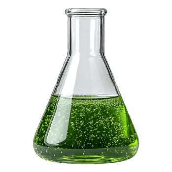 Glass Flask with Green Liquid png