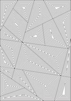 Adult Coloring Page Triangle And Rectangle Pattern vector
