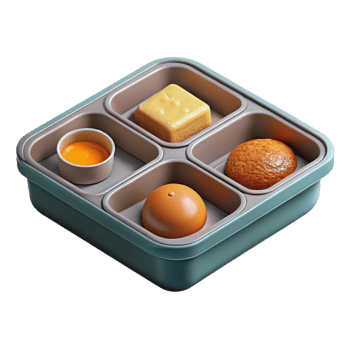 magnificent vintage Food Tray with Compartments Isolated Transparent Background high resolution png