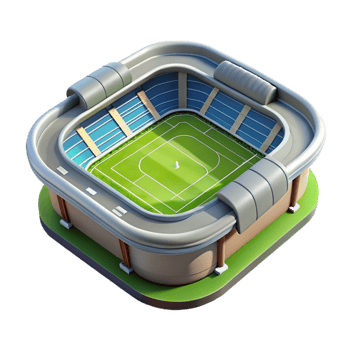 extraordinary creative Football Stadium with Field Transparent Background original png
