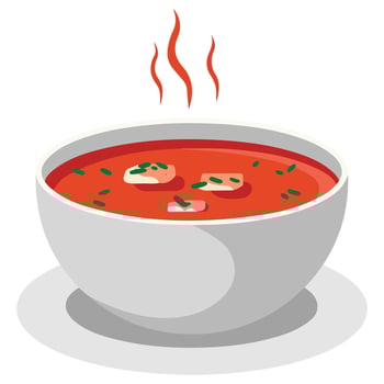 Delicious Hot Soup Tasty Comfort Food Illustration vector